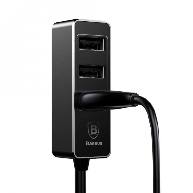 Автомобильное зарядное устройство 4USB Baseus Enjoy Together QC (CCTON-01) (5.5A) Чёрный-3