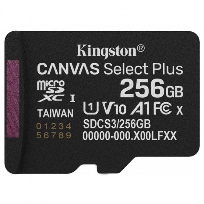 Карта памяти Kingston microSDHC 256Gb Canvas Select Plus Gen3 class10 A1(R-150Mb/s) (adapter SD)-1