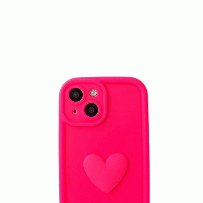 Чохол 3D Heart series for iPhone 14 Red-1