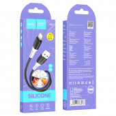 Кабель Cable Hoco X82 Silicone Lightning Black 1m