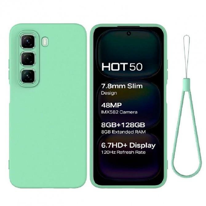 Чохол Silicone Case Infinix Hot 50 Темно Зелений FULL
