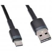 Кабель  Baseus Cafule Type-C (CATKLF-CG1)  Black/Grey 2m