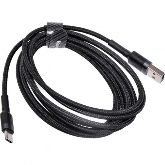 Кабель Baseus Cafule Type-C (CATKLF-CG1) Black/Grey 2m-1