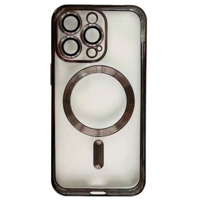 Силиконовый чехол SHINING with MagSafe для iPhone 11 Черный (матовый)