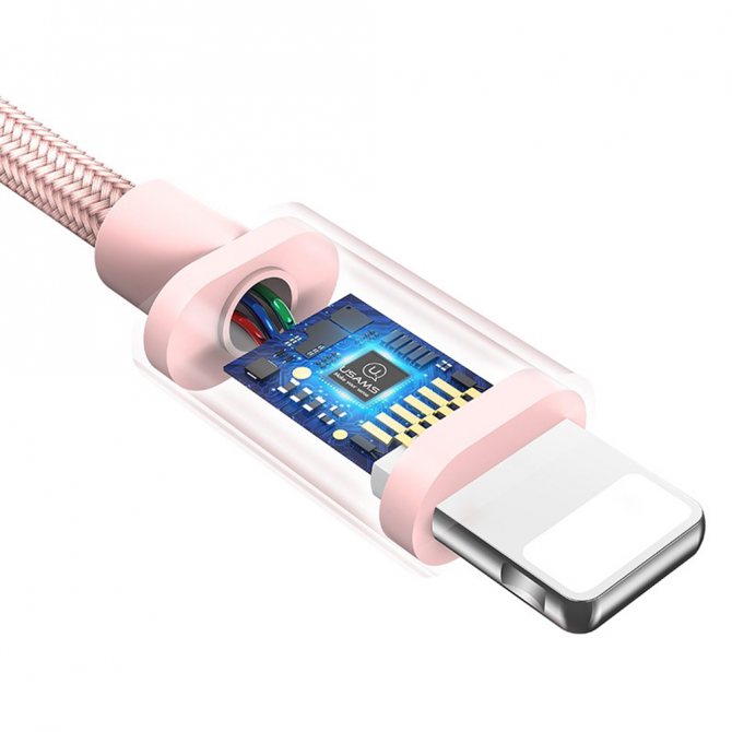 Кабель Usams U8 US-SJ234 Lightning Рожевий-1