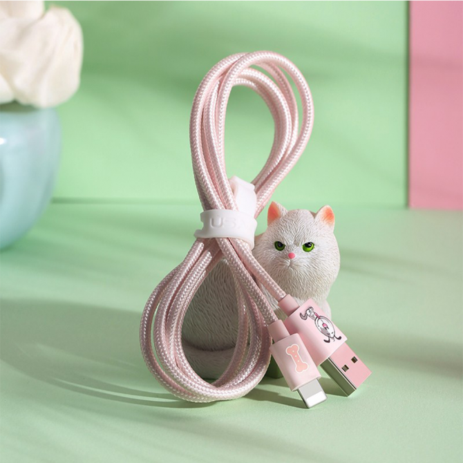 Кабель Usams U8 US-SJ234 Lightning Рожевий-2