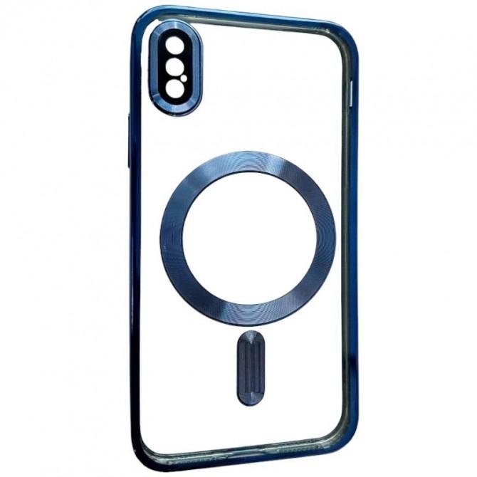 Силіконовий чохол SHINING with MagSafe для iPhone Xs Синій