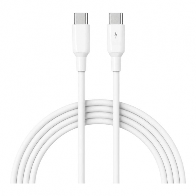 Кабель USB Relict Clave Silicone Type-C to Type-C 100W White