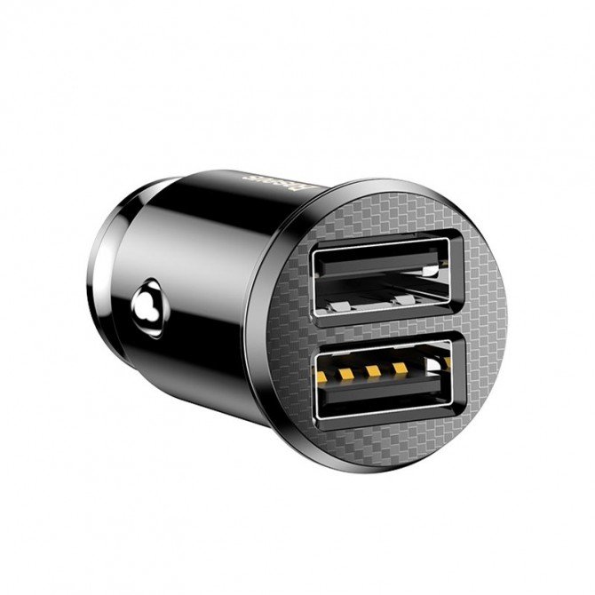 Автомобильное зарядное устройство 2USB Baseus Grain 3.1A Black (CCALL-ML)-1