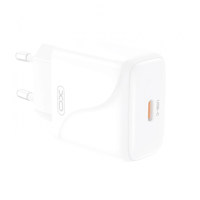 Мережевий зарядний пристрій XO L141 20W USB-C White+ Type-C to type-c Cable