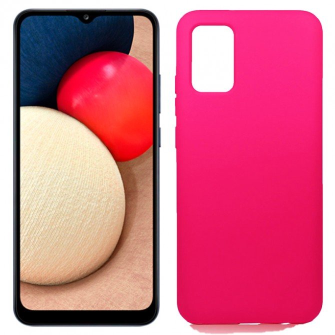 Чохол накладка Original Soft Case Samsung A025 Galaxy A02s Малиновий FULL-1