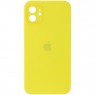 Оригинальный силиконовый чехол для iPhone 11 Лимонный FULL (with camera protection)