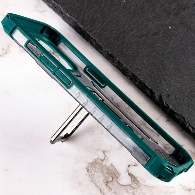 Ударопрочный чехол Transformer CrystalRing для Apple iPhone 13 Pro (6.1") Темно Зеленый-1