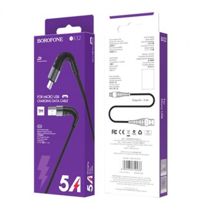 USB Кабель Borofone BX32 Munificent MicroUSB Black 1m-2