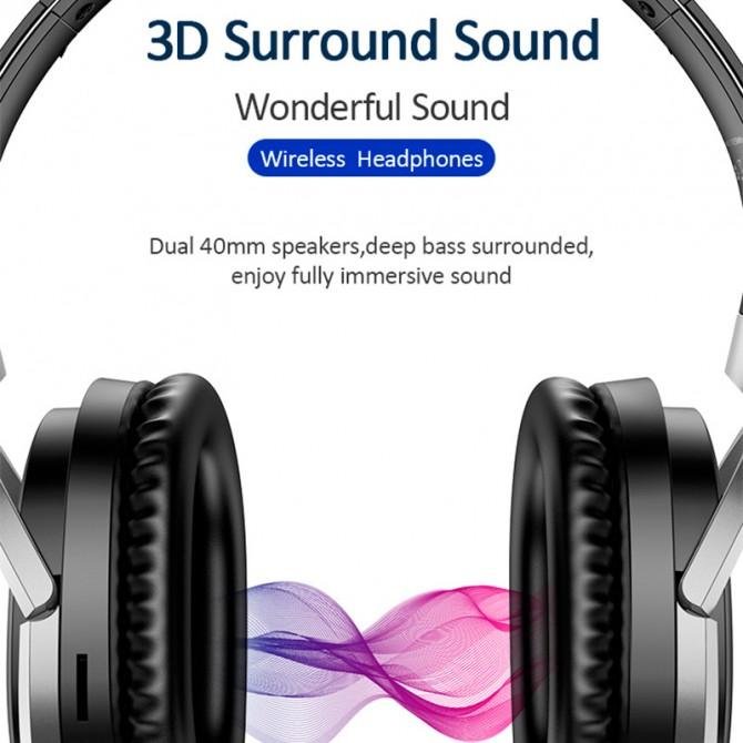 Stereo Bluetooth Наушники USAMS YN001 Noise Cancelling Black-2