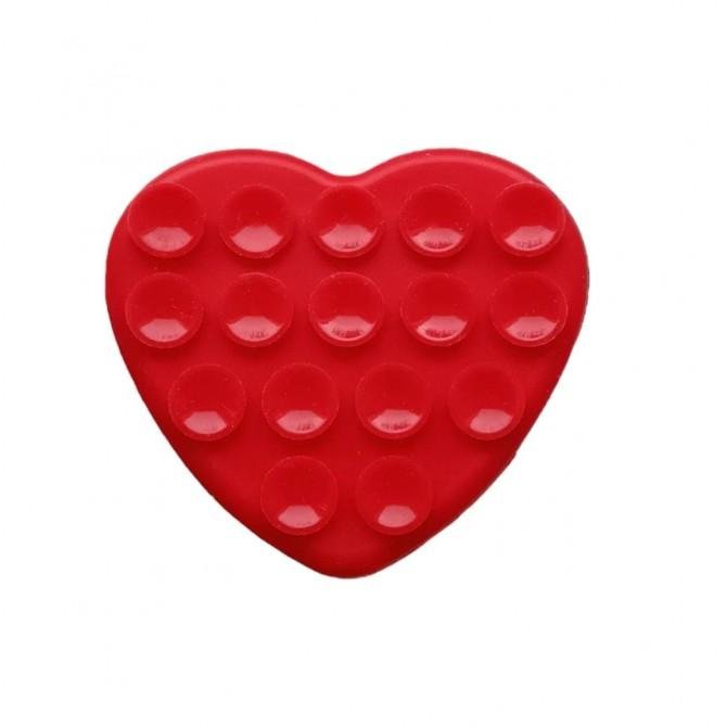 Держатель-присоска Липпер для телефона двухстороннее сердце Red