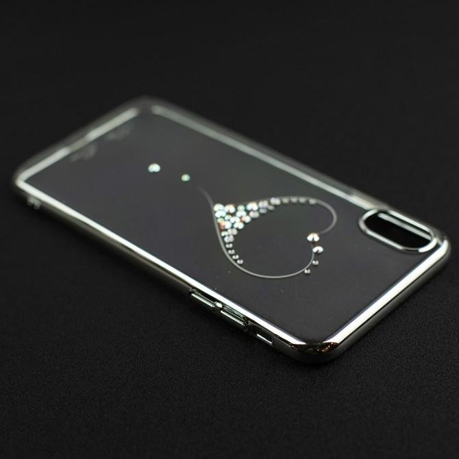 Чехол Kingxbar Diamond Series для iPhone Xs Max Heart Silver-3