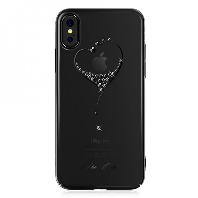 Чехол Kingxbar Diamond Series для iPhone Xs Max Heart Чёрный-1