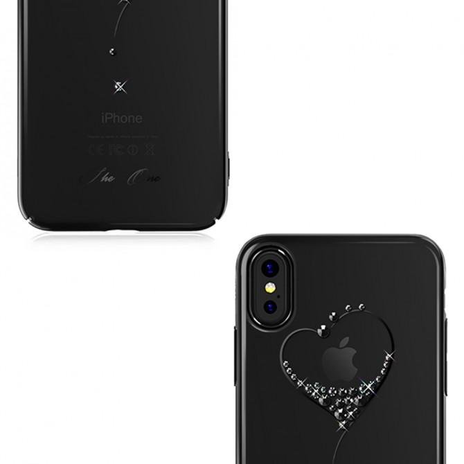 Чехол Kingxbar Diamond Series для iPhone Xs Max Heart Чёрный-3