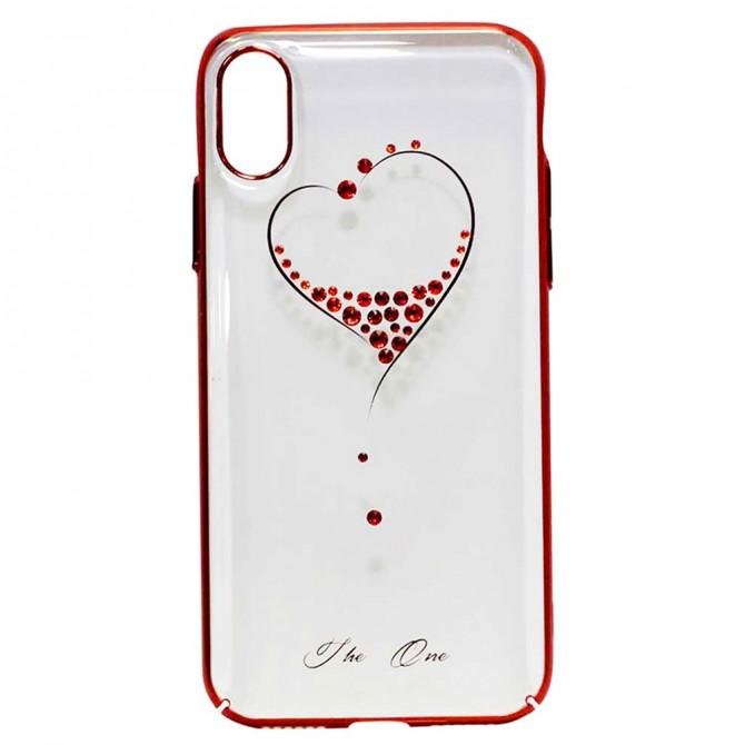 Чехол Kingxbar Diamond Series для iPhone XR Heart Red-2