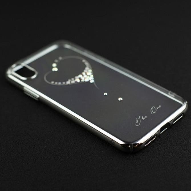 Чехол Kingxbar Diamond Series для iPhone XR Heart Silver-3