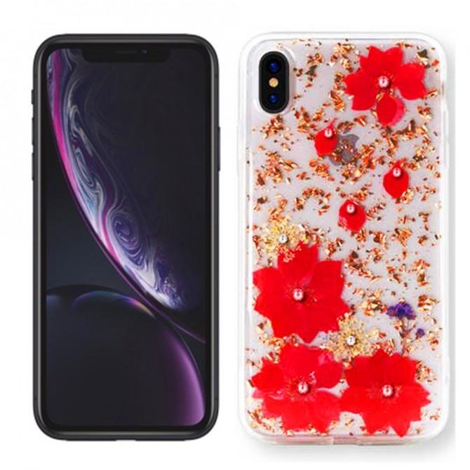 Чехол Cavaro Elegant Series для iPhone XR Flower Gold