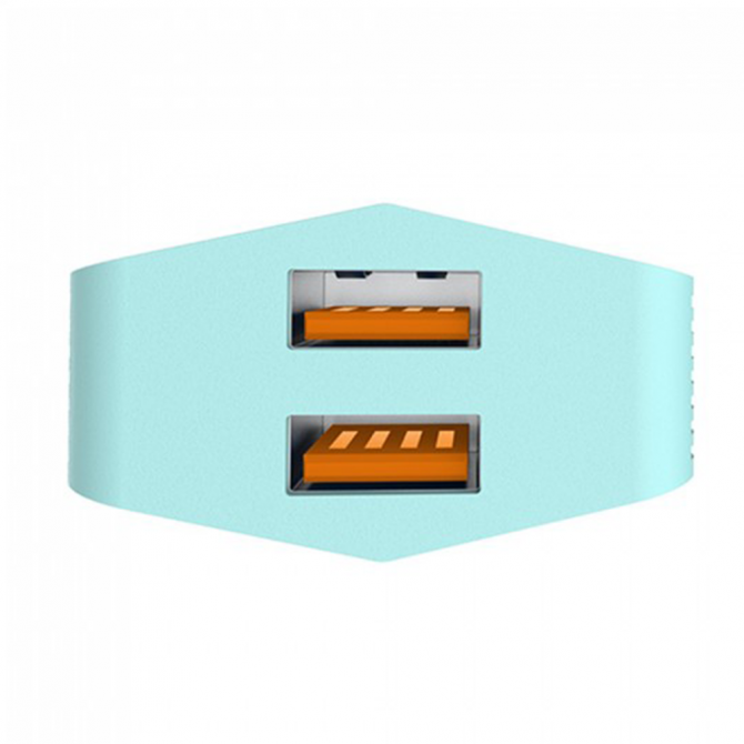 Сетевое зарядное устройство VIDVIE Lightning (Dual, 2.4A) PLE203N Blue-2