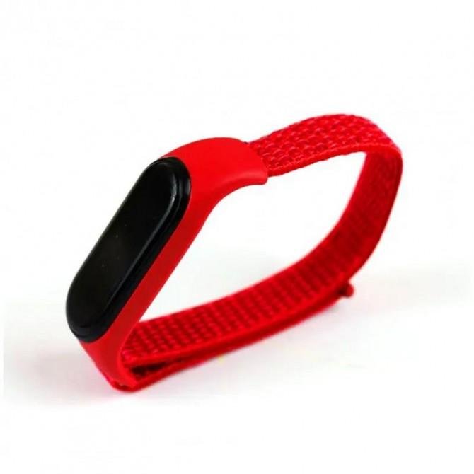 Браслет для Xiaomi Band 5/6 Nylon design Красный
