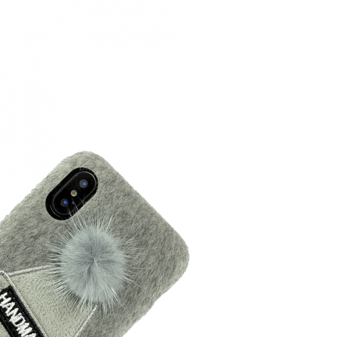 Чехол накладка Jane Winter series для iPhone X Серый-2