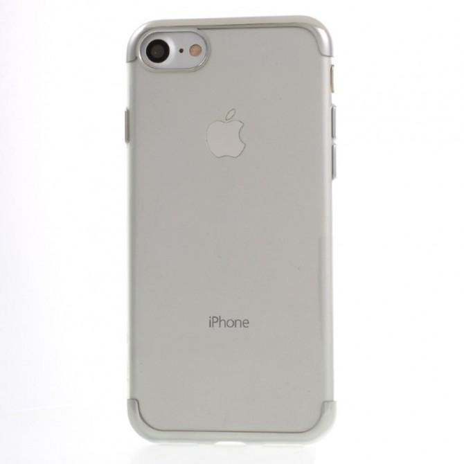 Чехол накладка i-Smile Transparent series case TPU для iPhone 7 White-1