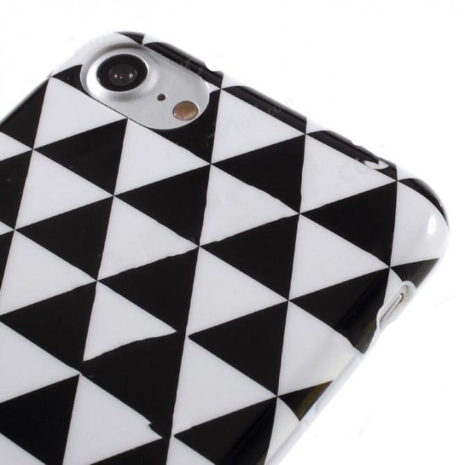 Чехол накладка i-Smile Triangle pattern series case TPU для iPhone 7 White-3