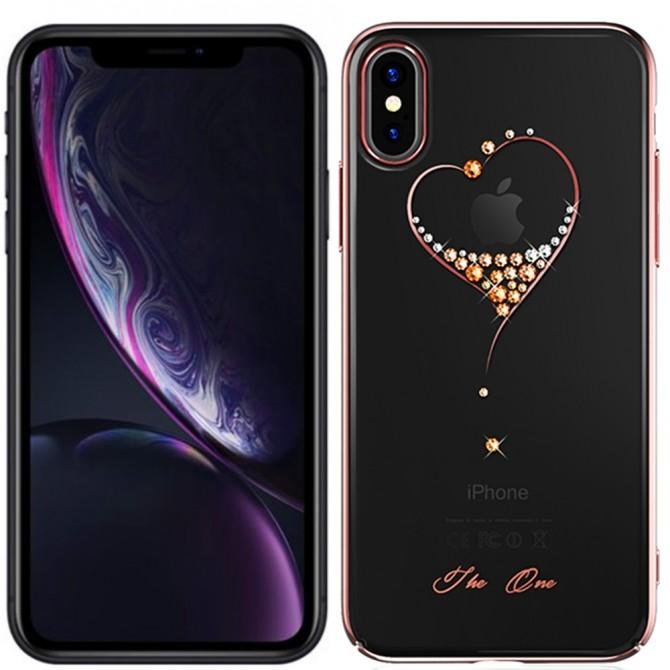 Чохол Kingxbar Diamond Series для iPhone X Heart Рожеве Золото