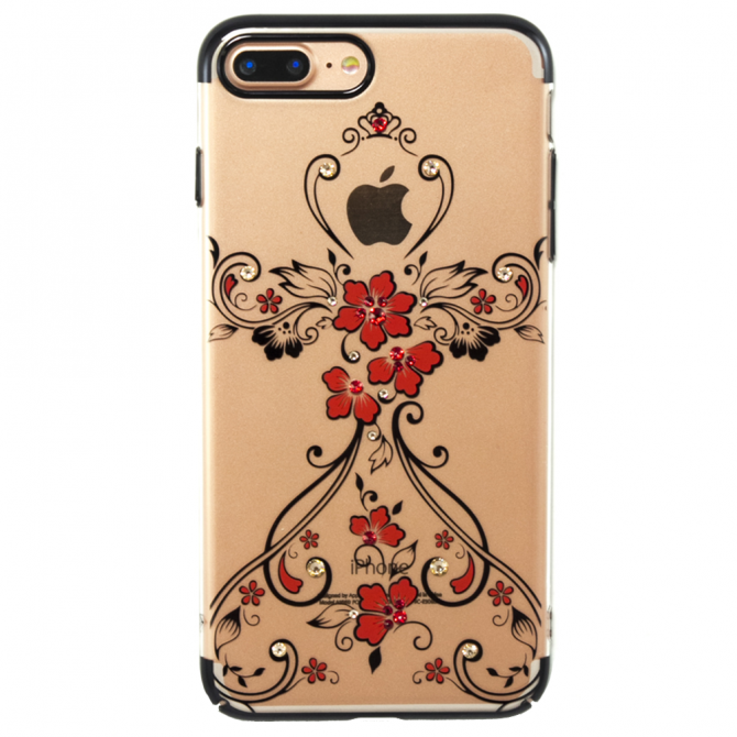 Чехол Kingxbar Elegant Series для iPhone 7 Plus/8 Plus Flower dress Чёрный-2