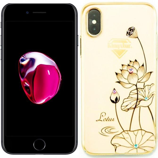 Чехол Kingxbar Elegant Series для iPhone X Lotus Gold