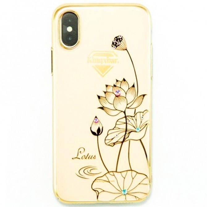 Чехол Kingxbar Elegant Series для iPhone X Lotus Gold-1