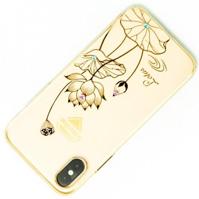 Чехол Kingxbar Elegant Series для iPhone X Lotus Gold-2