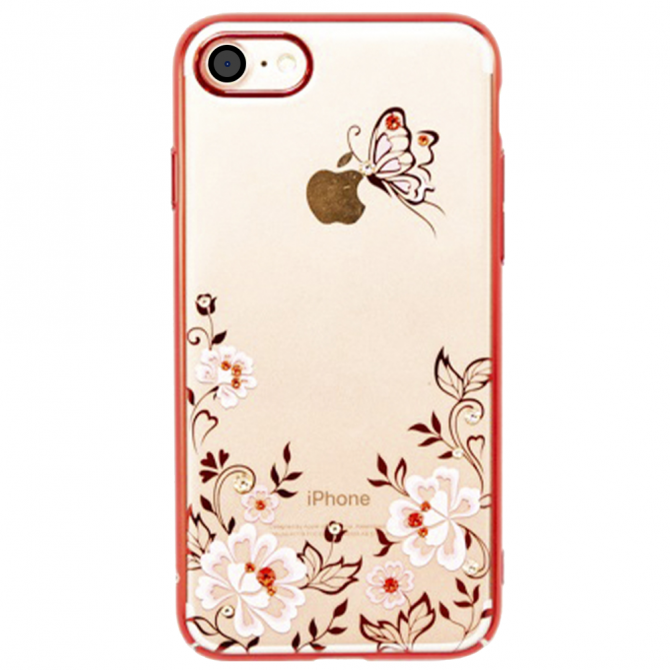 Чохол Kingxbar Flora Series для iPhone 7/8 Квіти/Червоний-1