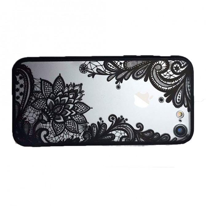 Чехол накладка PC для iPhone 6 Кружева-1