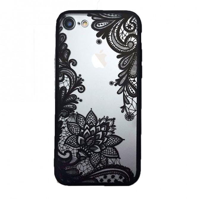 Чехол накладка PC для iPhone 6 Кружева-2