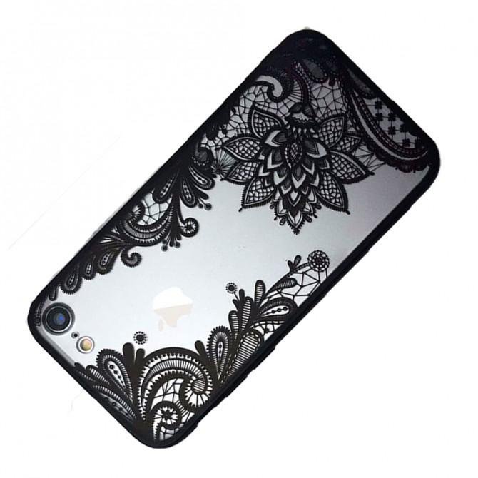 Чехол накладка PC для iPhone 6 Кружева-3