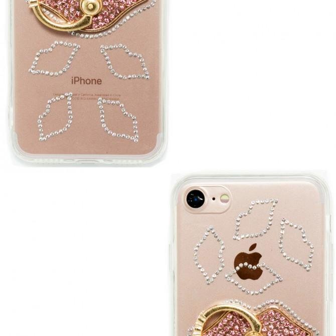 Чехол-накладка Younicou Diamonds with Ring Holder для iPhone 6/6s Поцелуй-2