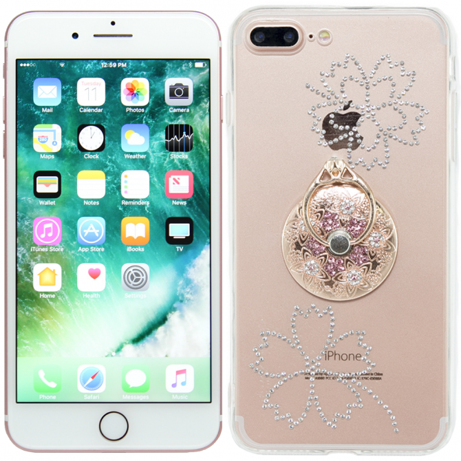 Чохол-накладка Younicou Diamonds with Ring Holder для iPhone 7/8 Plus Медальйон