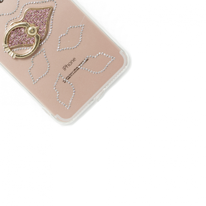 Чехол-накладка Younicou Diamonds with Ring Holder для iPhone 7/8 Plus Поцелуй-4