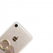 Чехол-накладка Younicou Diamonds with Ring Holder для iPhone 7/8 Поцелуй