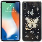 Чехол-накладка Younicou Diamonds with Ring Holder для iPhone X Бабочка