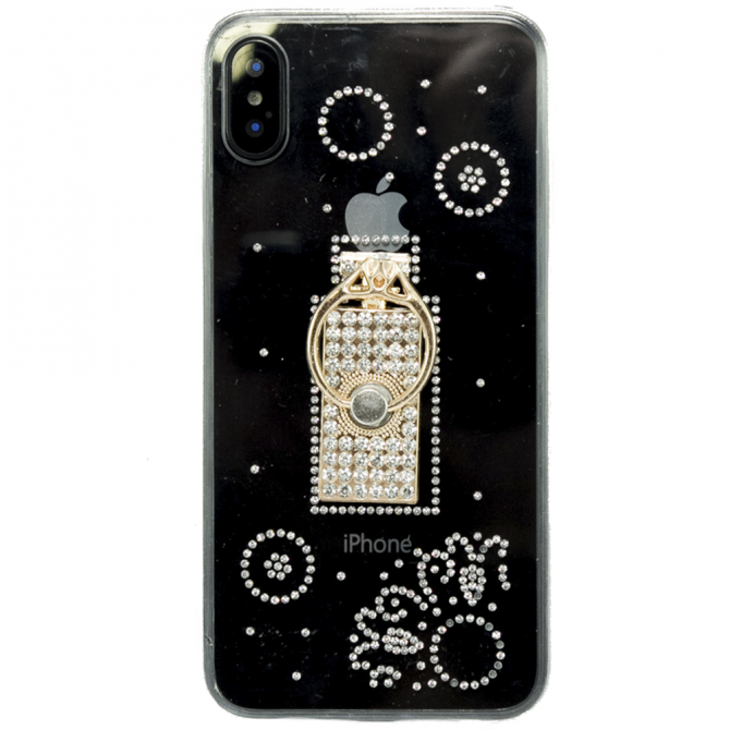 Чехол-накладка Younicou Diamonds with Ring Holder для iPhone X Парфюм-1