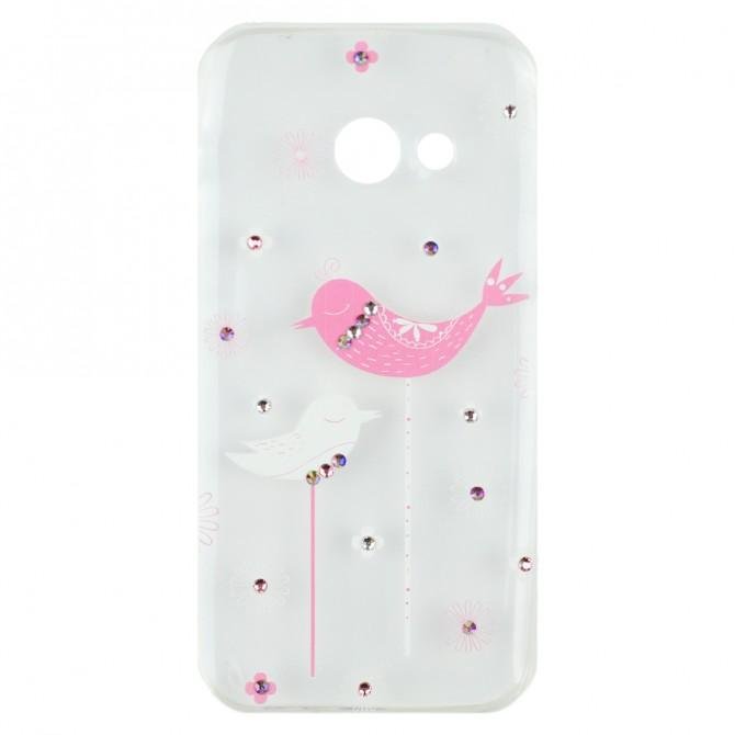 Чехол-накладка Younicou Fantasy with Diamonds для Samsung A520 Птички-1