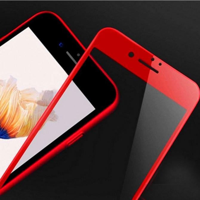 Защитное стекло для APPLE iPhone 6/6S зеркальное красное (0.3 мм, 2.5D) комплект 2 шт.-2