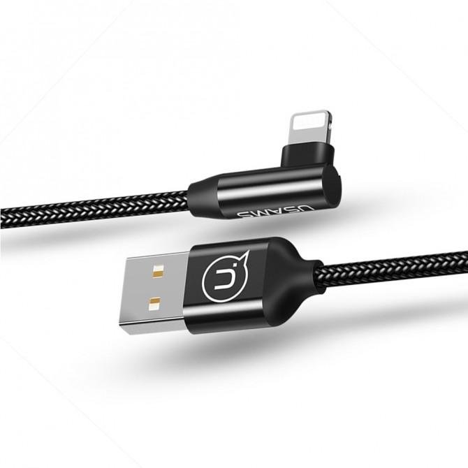 Кабель Usams IPUSBKW01 Lightning Чёрный-1