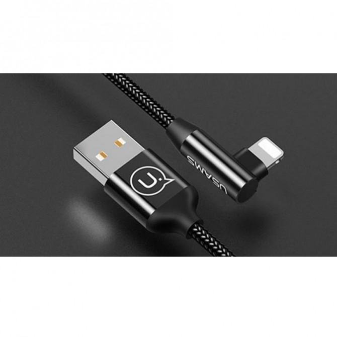 Кабель Usams IPUSBKW01 Lightning Чёрный-2